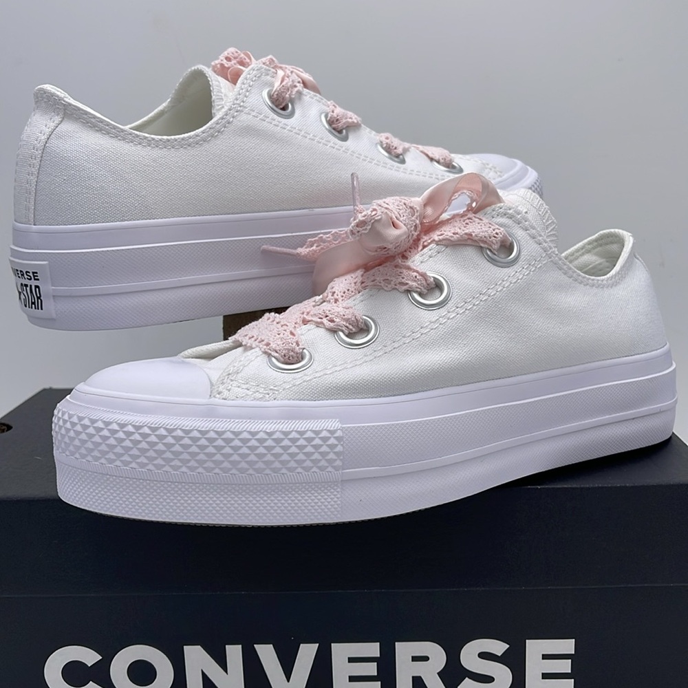 Converse WMNS A14830C CTAS LIFT OX
WHITE/WHITE/BLUSH HUSH Platforms Sneakers - Picture 9 of 16